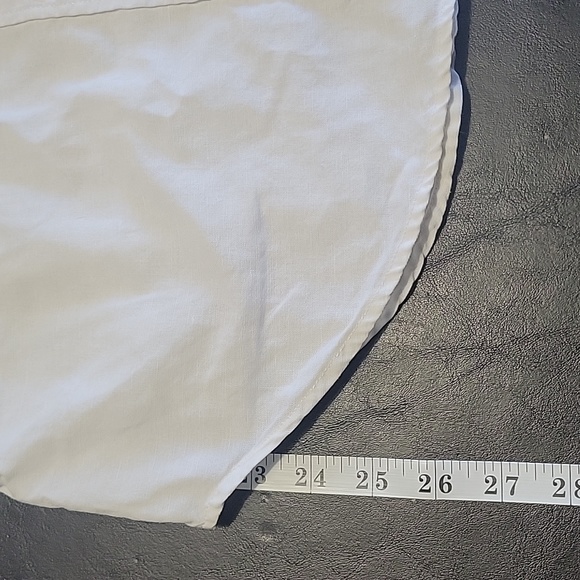 Camixa Women's white Linen blend button up size XS roll tab sleeve casual beach - Picture 7 of 9